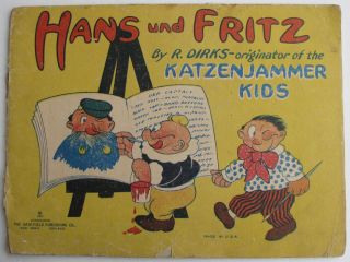 Original Vintage 1917 Hans and Fritz Katzenjammer Kids Big Comic Strip