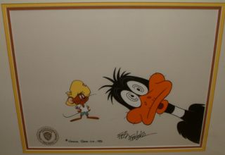 Friz Freleng Signed Production Cel Daffy Duck 1983