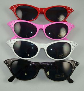 Cat Eye Rhinestone Sunglasses 1950s Rockabilly