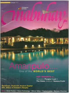 2001 Philippine Airlines Mabuhay Vol 22 1 Inflight Mag