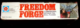 Vintage 1973 FREEDOM FORGE Milton Bradley Crafts Whiting Foil Wall
