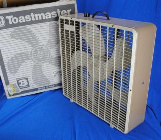 nice vtg 5 blade house box floor fan 20 three speed toastmaster 4435 e