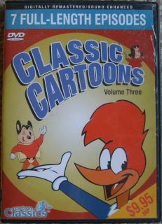 Classic Cartoons Vol 3 DVD 7 Episodes Mighty Mouse Woody Woodpecker