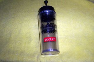 BODUM 16oz TRAVEL FRENCH PRESS CLEAR CAP WITH PRESS CLEAN GOOD