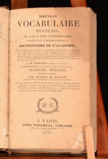 1830 Nouveau Vocabulaire Francais Alfred de Wailly