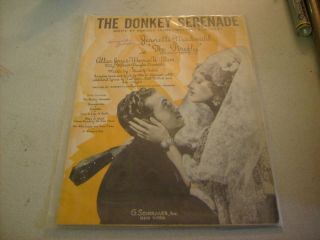 Vintage The Donkey Serenade Sheet Music Rudolf Friml