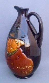 Royal Doulton Kingsware Sporting Squire Dewars Whisky Whiskey Flask