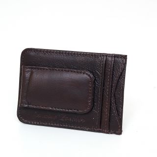 Mens Leather Money Clip Slim Front Pocket Wallet Magnetic ID Credit