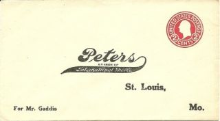  Peters International Shoe Co St Louis MO Unused Cover Mr Gaddis