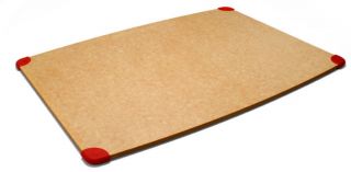 Epicurean 15x11 Cutting Board Natural with Red Grippers