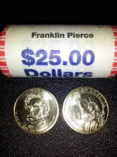 2010   P President Franklin Pierce Presidential Golden Unc H/T Dollar