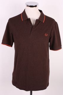 FRED PERRY M3600 Shirt Poloshirt Polohemd Gr M braun NEU z6550