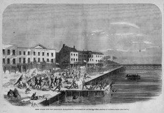 Civil War 1863 Rebel Attack Galveston Texas Volunteers