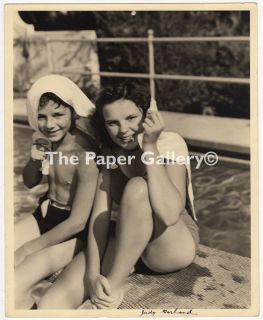  of A Young Judy Garland Swimming with Freddie Bartholomew