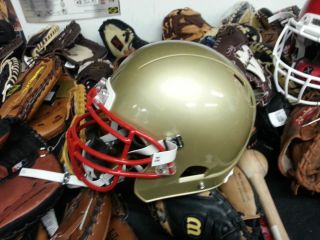 Xenith x1 XL Football Helmet Gold Helmet Red Mask White Hard Cup Adult