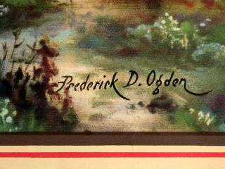 Huge Frederick D Ogden Cabin Print 1941 Calendar 29x46