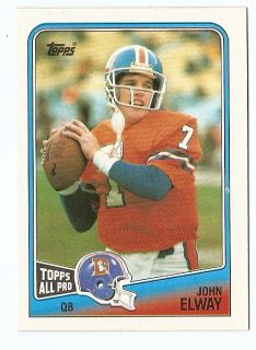1988 John Elway Topps All Pro Football Trading Card