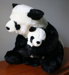 ganz bros heritage collection panda and baby plush bears 1550 faux