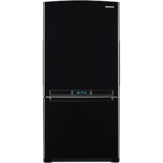 New Samsung Black Pearl 18 CU ft Bottom Freezer Refrigerator RB195ACBP