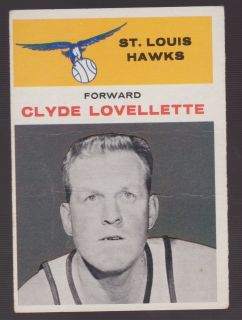 1961 62 Fleer Clyde Lovellette Card 29 G VG Good Very Good Condition