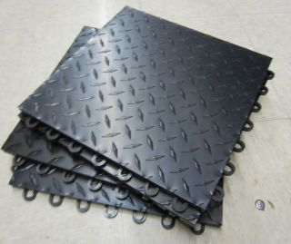  Xfloor 12 Garage Interlocking Black Aluminum Tread Floor Tile