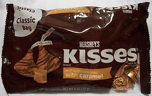 Hersheys KISSES filled with Caramel Milk Chocolate Candy 11 OZ Bag