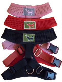 Freedom Dog Harness Soft Mesh No Pull Med Red w Lead