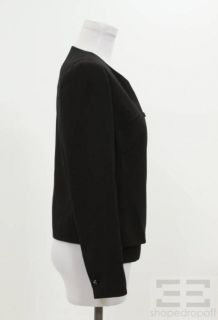 Chanel Black Wool GABRIELLE Typewriter Button Jacket Size 36 00T