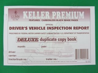 JJ Keller 115B Detailed Drivers Vehicle Inspection Report Dvir CSA