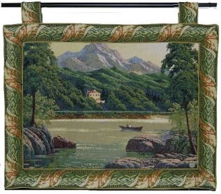 Lake Valley Scenery Wall Hanging Tapestry 27x 21