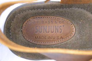 Bass Co Sunjuns Leather Sandals Mens Size 9 5 M New