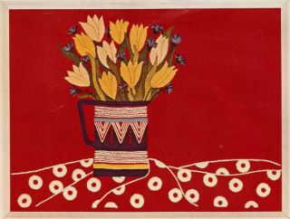Vintage Bucilla Fresh Cut Flowers Crewel Embroidery Kit