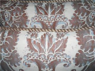 Throw Pillows Stamped FORTUNY Fabric Glicine New Custom Designer