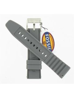 Fossil AMS159 22mm Gray Silicone Watch Band