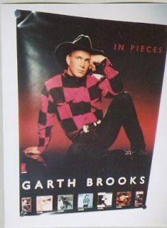 Garth Brooks Large Promo Poster in Pieces Perfect Cond