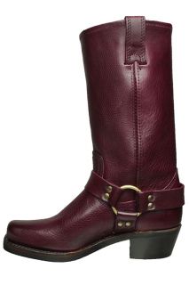 Frye Womens Boots 12R Harness Plum Burgundy Leather 77308 Sz 7 M