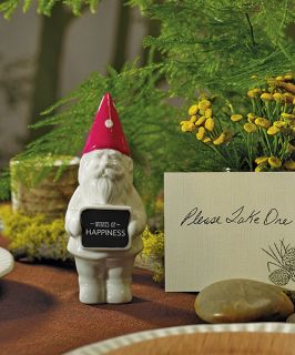 Garden Wedding Porcelain Mini Gnomes for Reception Table Centerpiece