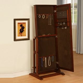  Jewelry Armoire With Front Full Length Mirror Free Standing Unit