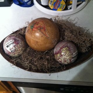  with Ceramic World Map Balls 3 in Total Used from Garden Ridge