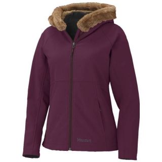 Womens Marmot Furlong Softshell Jacket Hoodie Coat Size s M L Purple