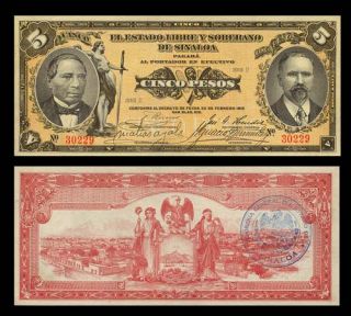 Pesos Banknote Mexico Revolution 1915 Hand Signed Series Pick 1044B