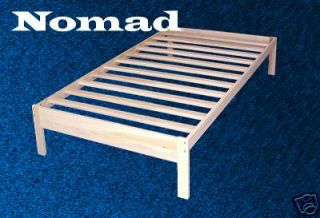 New Wood Platform Bed Frame Twin Size Solid Hardwood