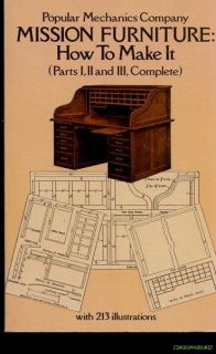 ARTS & CRAFTS STYLE MISSION FURNITURE HOW TO MAKE IT WOODWORKING PLANS