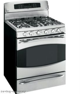 new in the box ge profile 30 double oven range model pgb975semss
