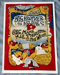 Janis Joplin Big Momma Mae Thornton Concert Poster San Francisco 1967