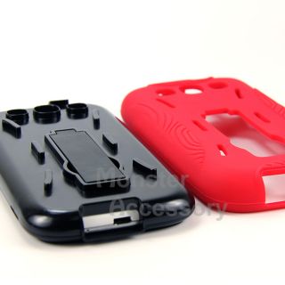 Red G2 Kickstand Hybrid Hard Case Cover For SAMSUNG GALAXY S III 3 S3