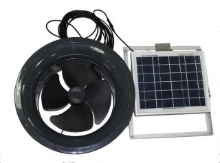10W Solar Powered Gable Fan with Adjustable Solar Mount