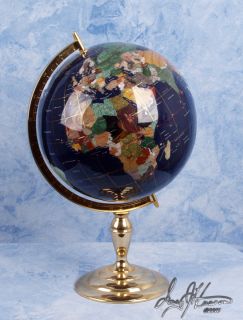  Gemstone Globe Large 21" Tall Beautiful