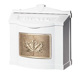 Gaines Wall Mount Mailbox Maple Leaf Plate Mail Box