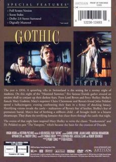 Gothic 1986 Gabriel Byrne Julian Sands DVD New